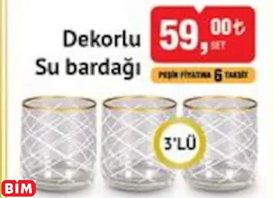 RAKLE DEKORLU SU BARDAĞI RAKLE DEKORLU SU BARDAĞI